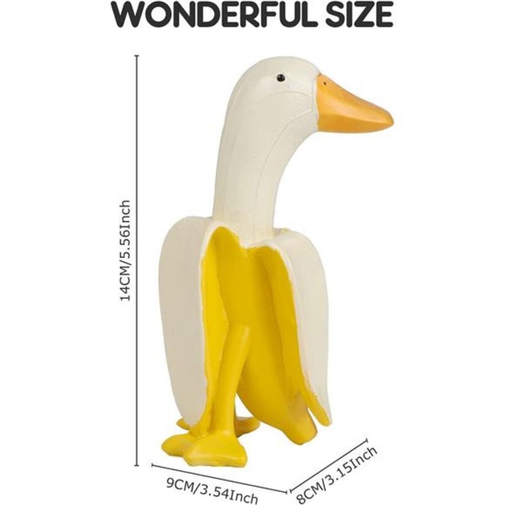 Garden Decor Statues Figurines Ornaments, Creative Resin Banana Duck Garden